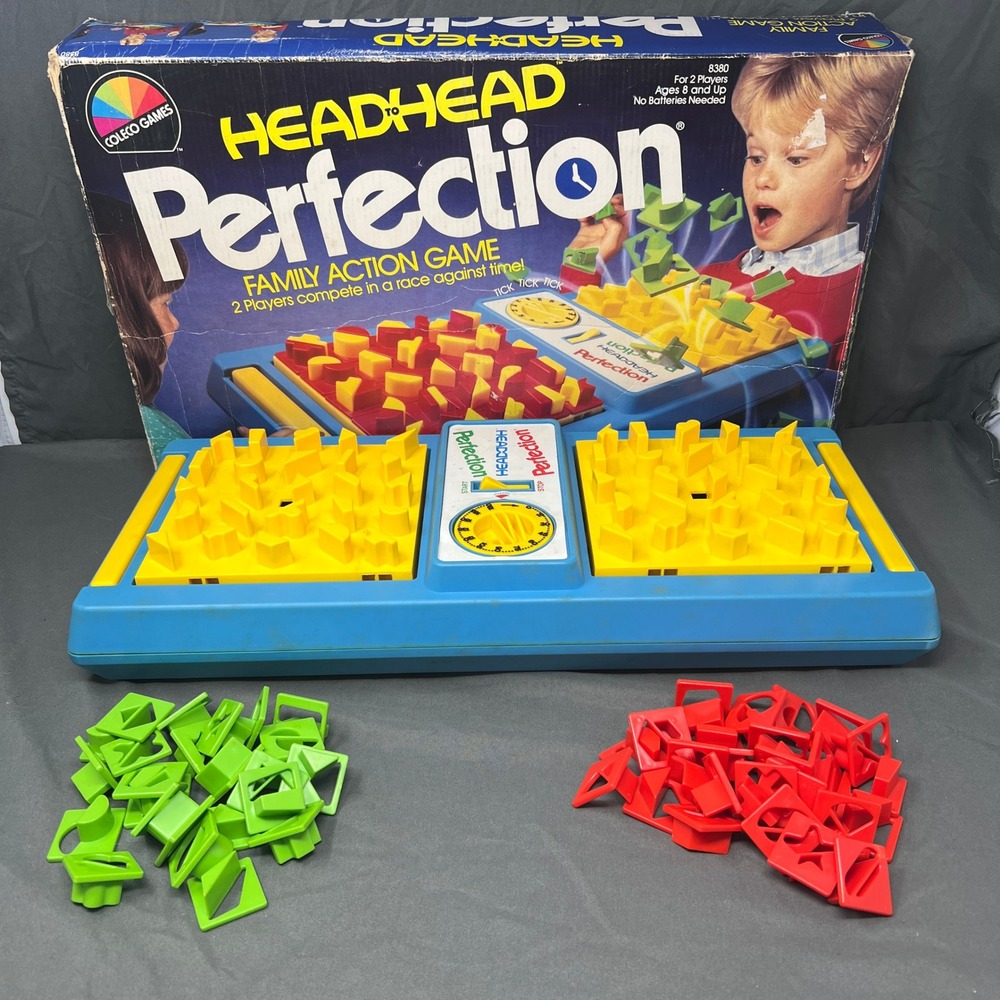 Coleco Head To Head Perfection Family Action Game 2 Player 8380 Vintage 1987